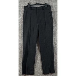 Banana Republic Dress Pants Mens 32X34 Gray Plaid Actual 33X34 Wool. Modern Fit